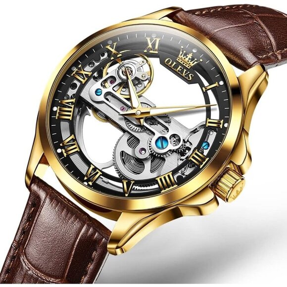 Watches for Men Automatic Mechanical Stainless Steel Waterproof Men Watch - Picture 6 of 9